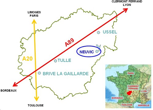 carte localisation neuvic